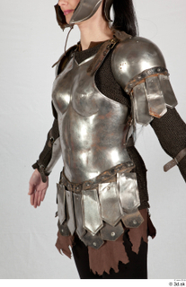  Photos Medieval Knight in plate armor 13 Medieval clothing Medieval knight brown gambeson chest armor upper body 0002.jpg